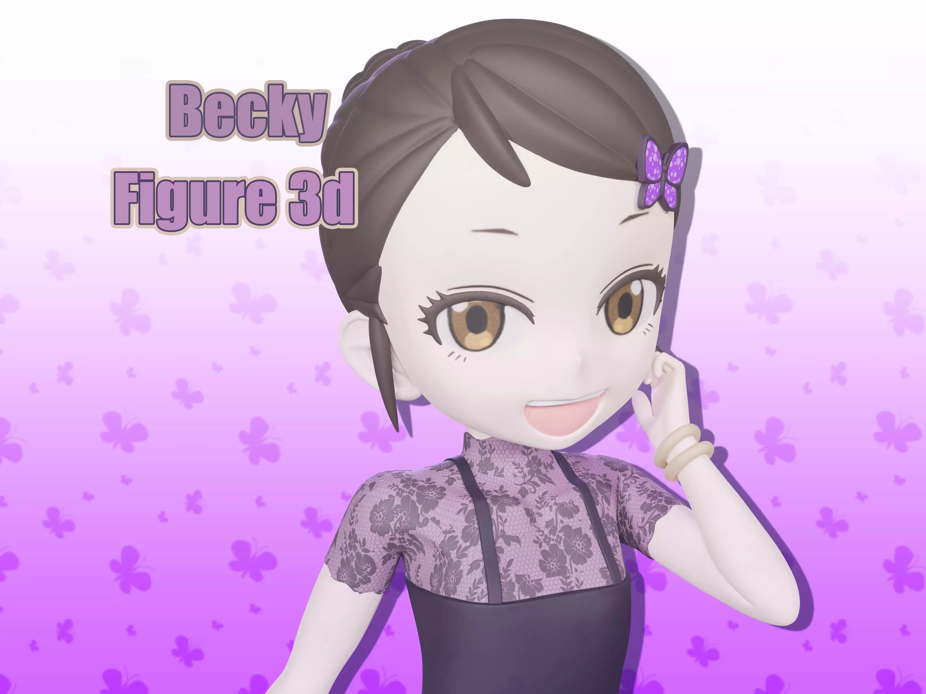 Becky Blackbell figure 3d 3D print model_0