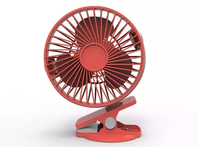 Clip Fan Low-poly 3D model