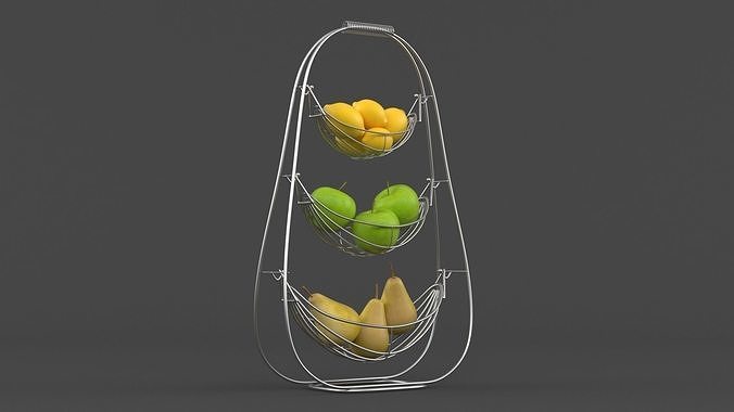 Fruit Storage Basket 3D model 6