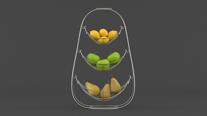 Fruit Storage Basket 3D model 2