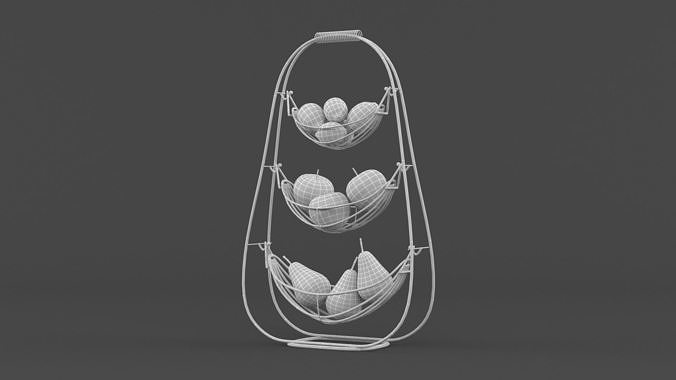 Fruit Storage Basket 3D model 7