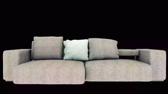 B B Andy sofa with pillows 3D model