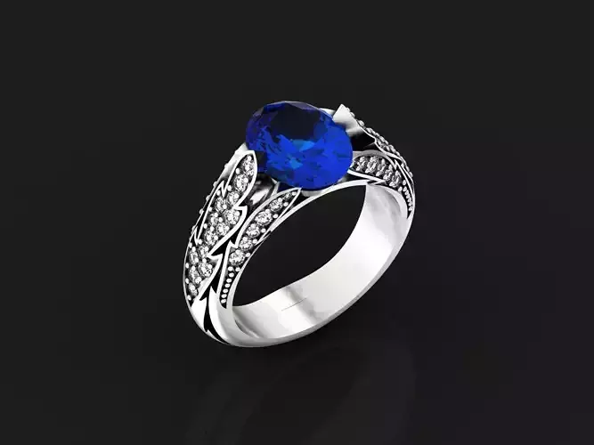 gorgeous engagement oval diamond ring 962