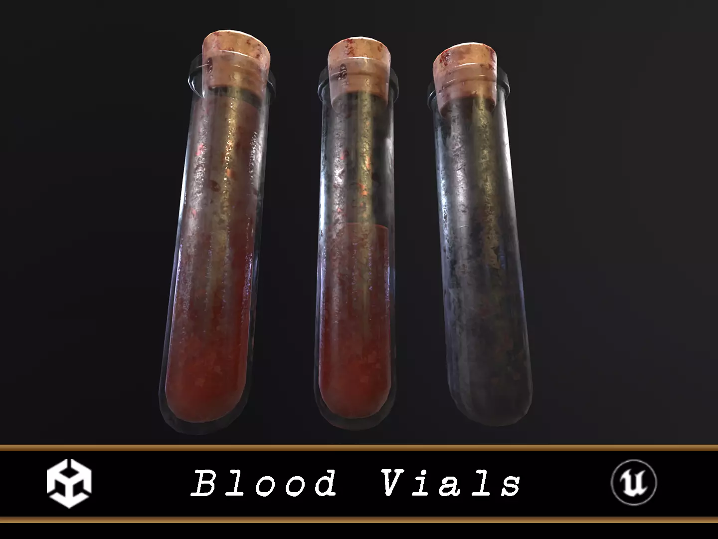 Blood Vials Low-poly 3D model
