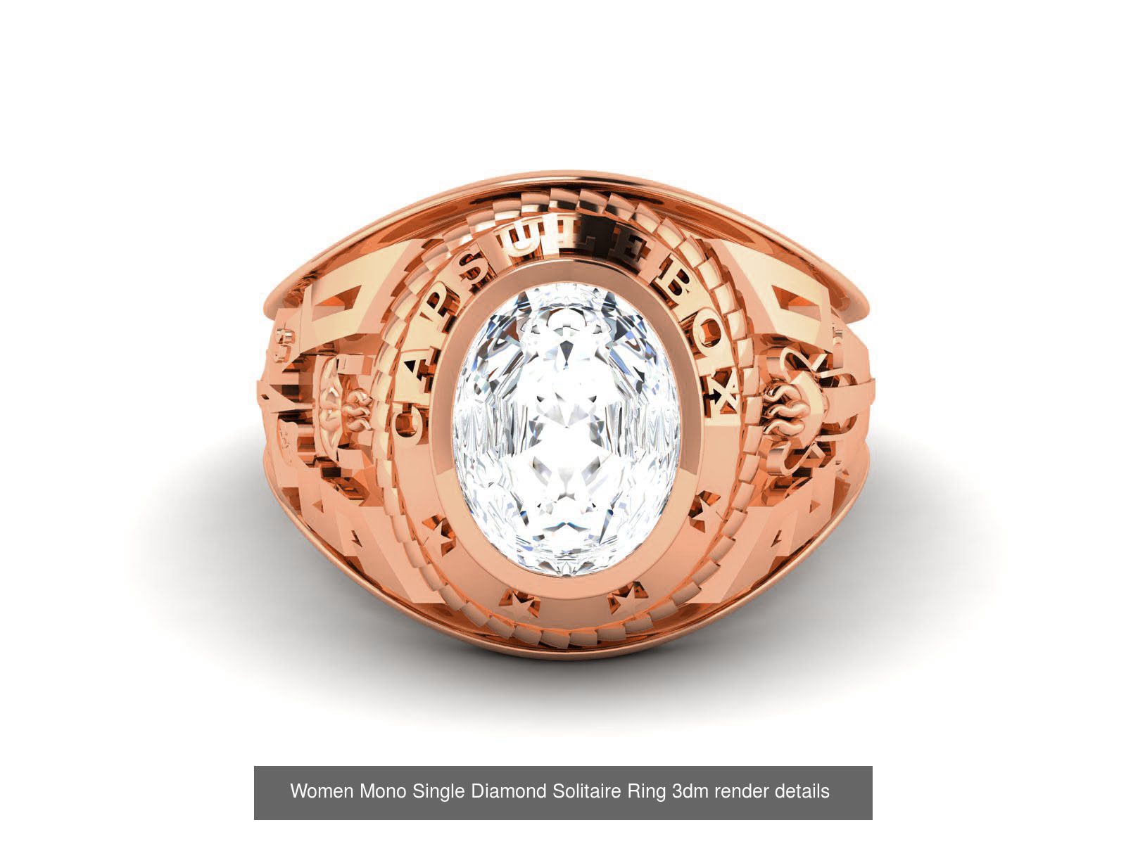 37 Women Mono Single Diamond Solitaire Ring models 3D Model Collection_2