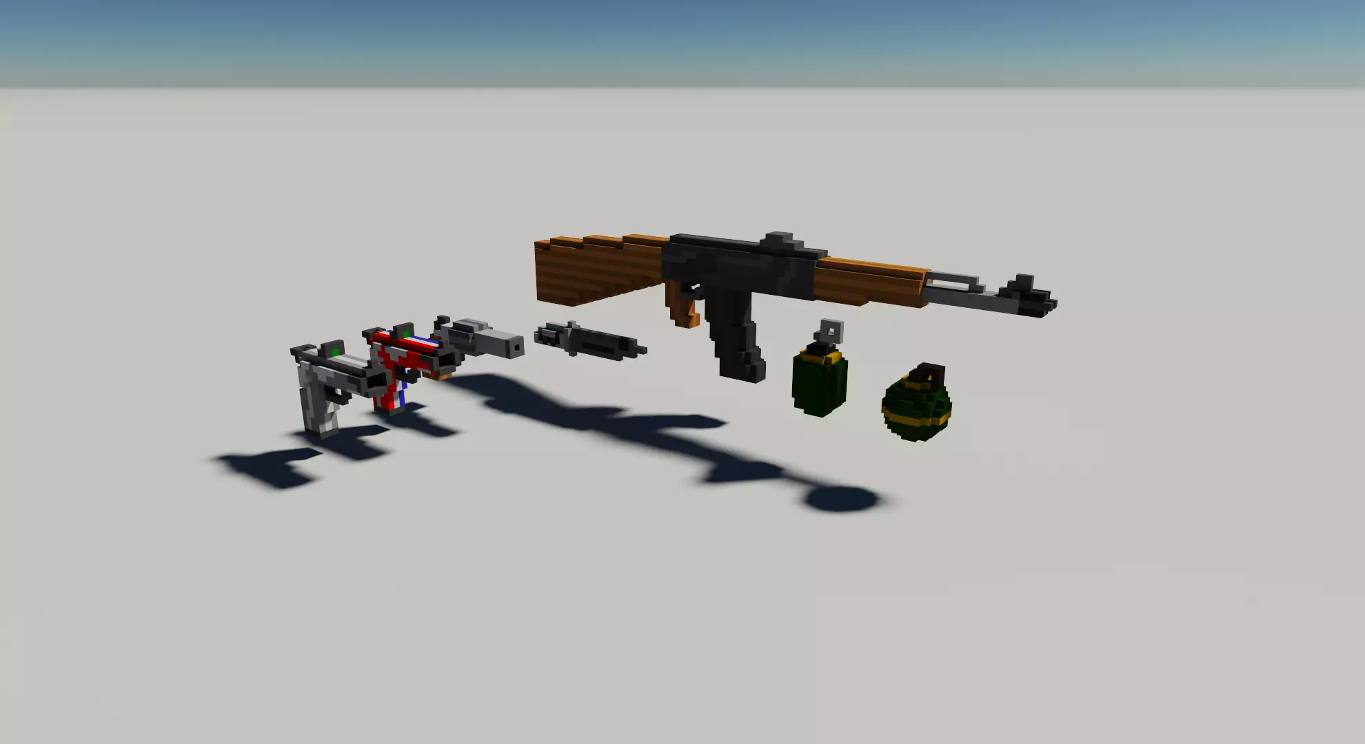 Gun Mini Pack 1 Free low-poly 3D model