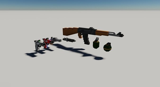Gun Mini Pack  1 Free low-poly 3D model