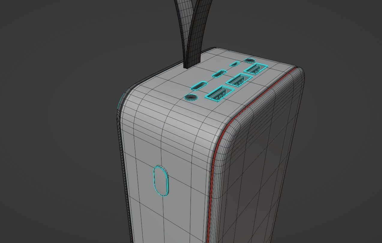 Robor R730 30000mAh Portable Charger Low-poly 3D model_7