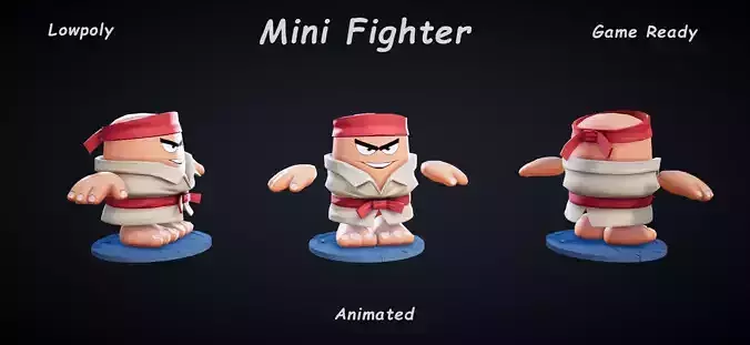 Low poly Mini Fighter