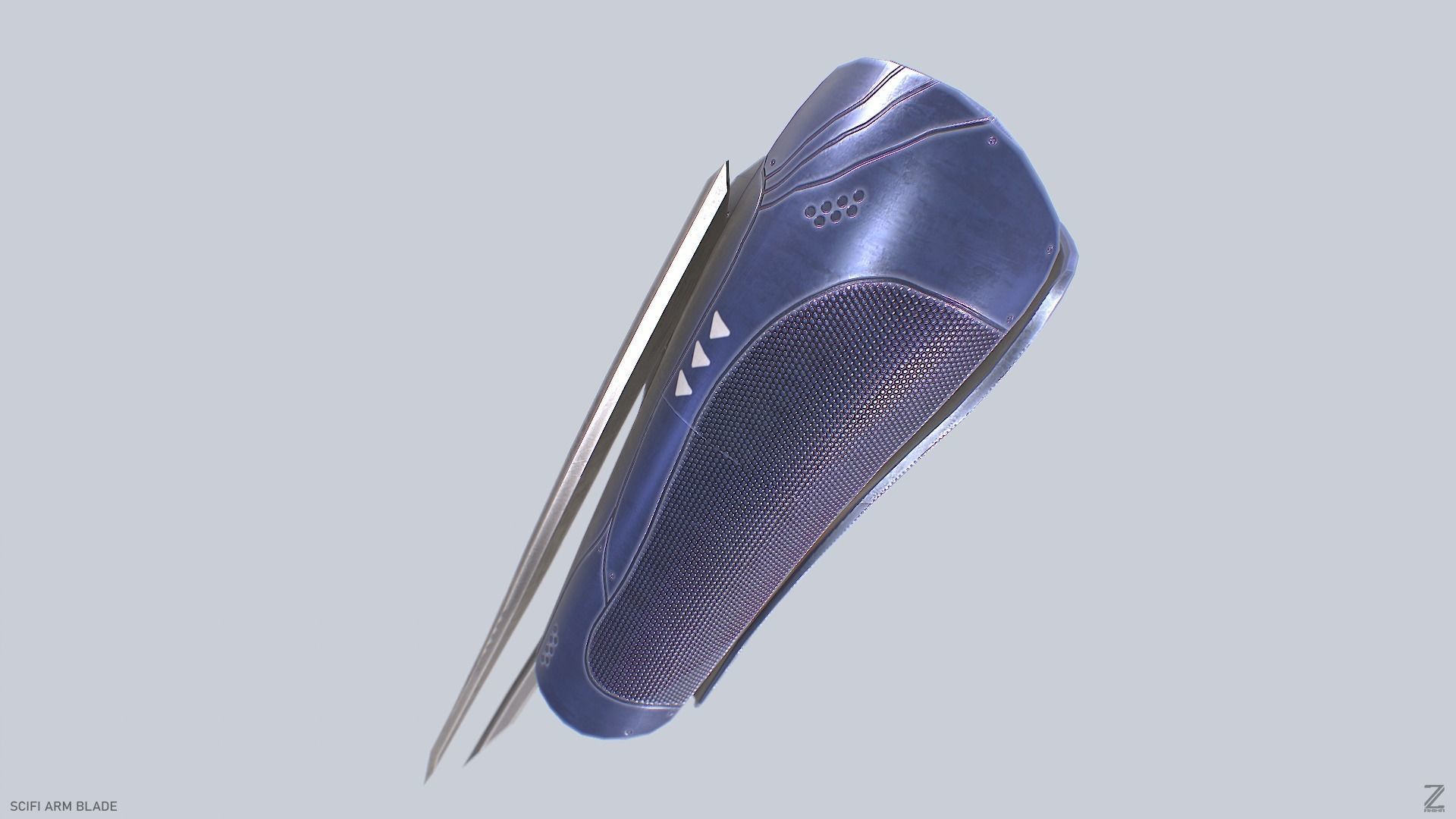 Scifi arm blade Low-poly 3D model_6