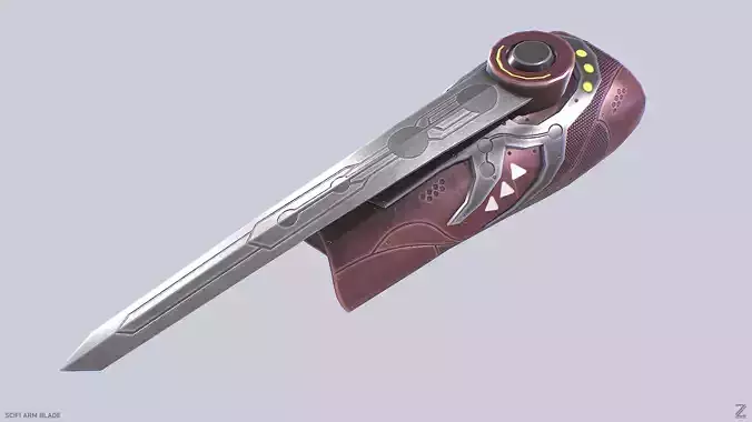 Scifi arm blade Low-poly 3D model