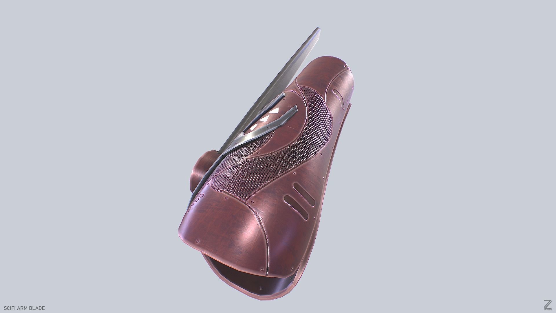 Scifi arm blade Low-poly 3D model_6