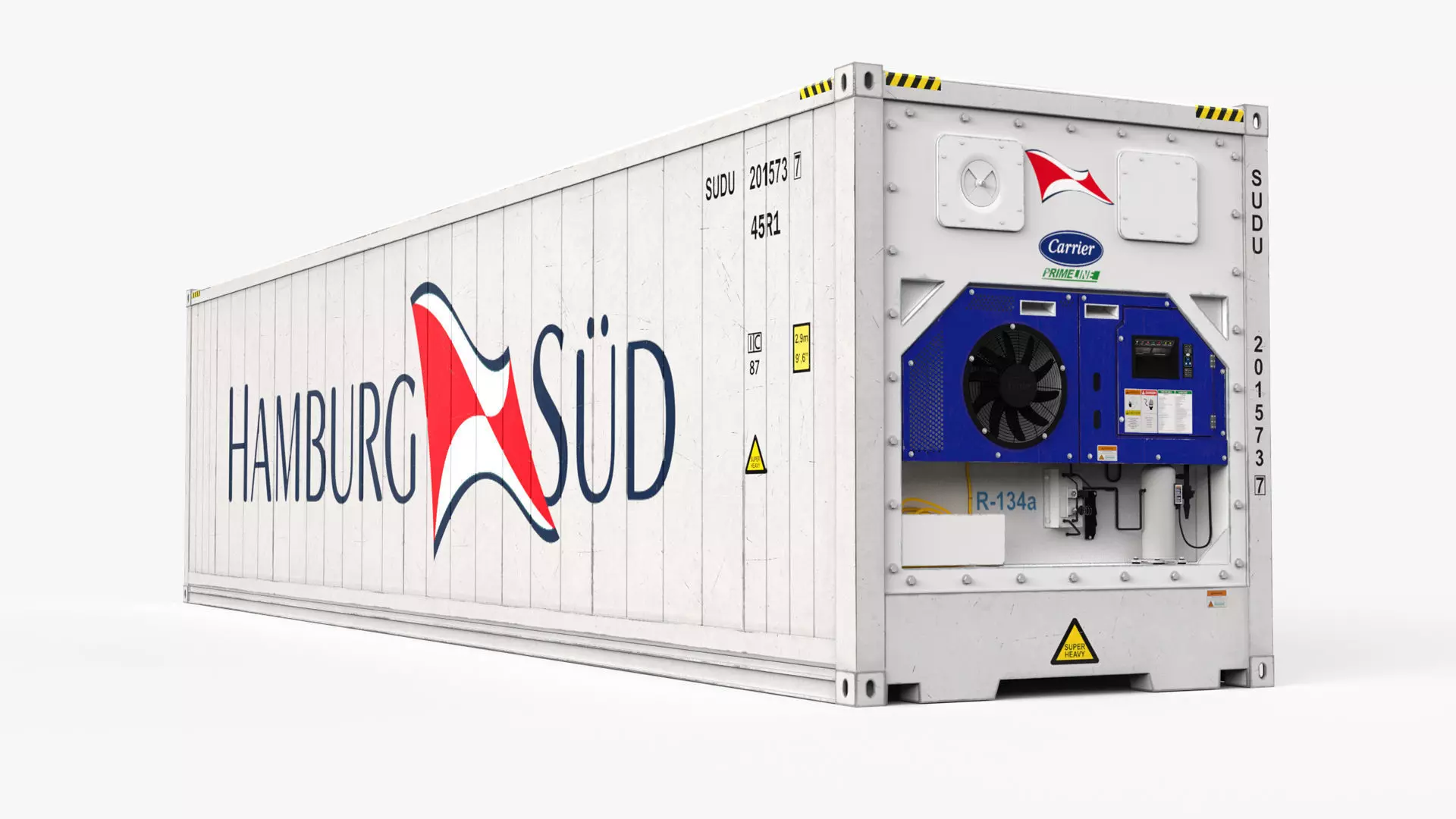 40ft  HAMBURG SUD Container Reefer CARRIER  3D model_0