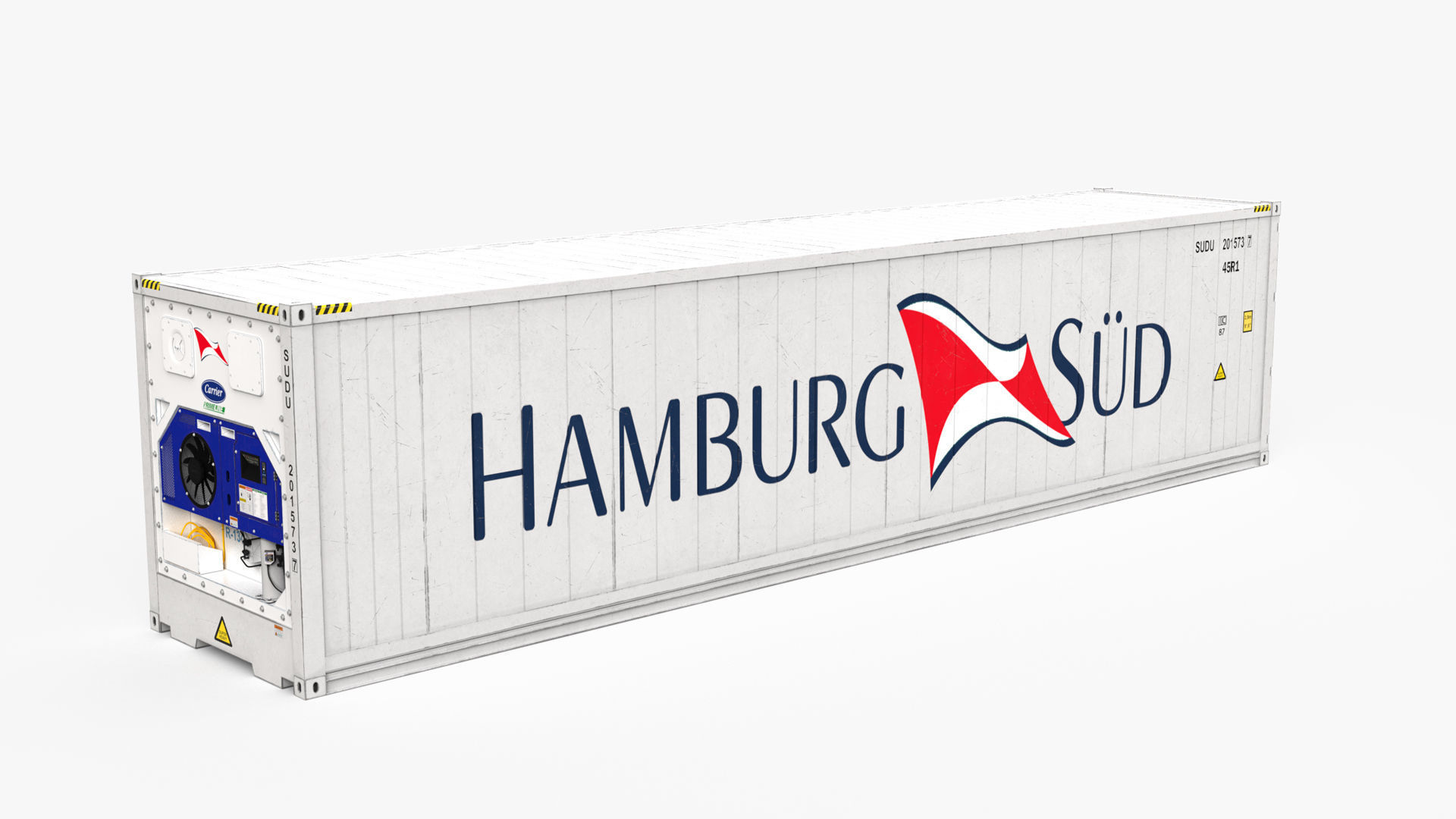 40ft  HAMBURG SUD Container Reefer CARRIER  3D model_3