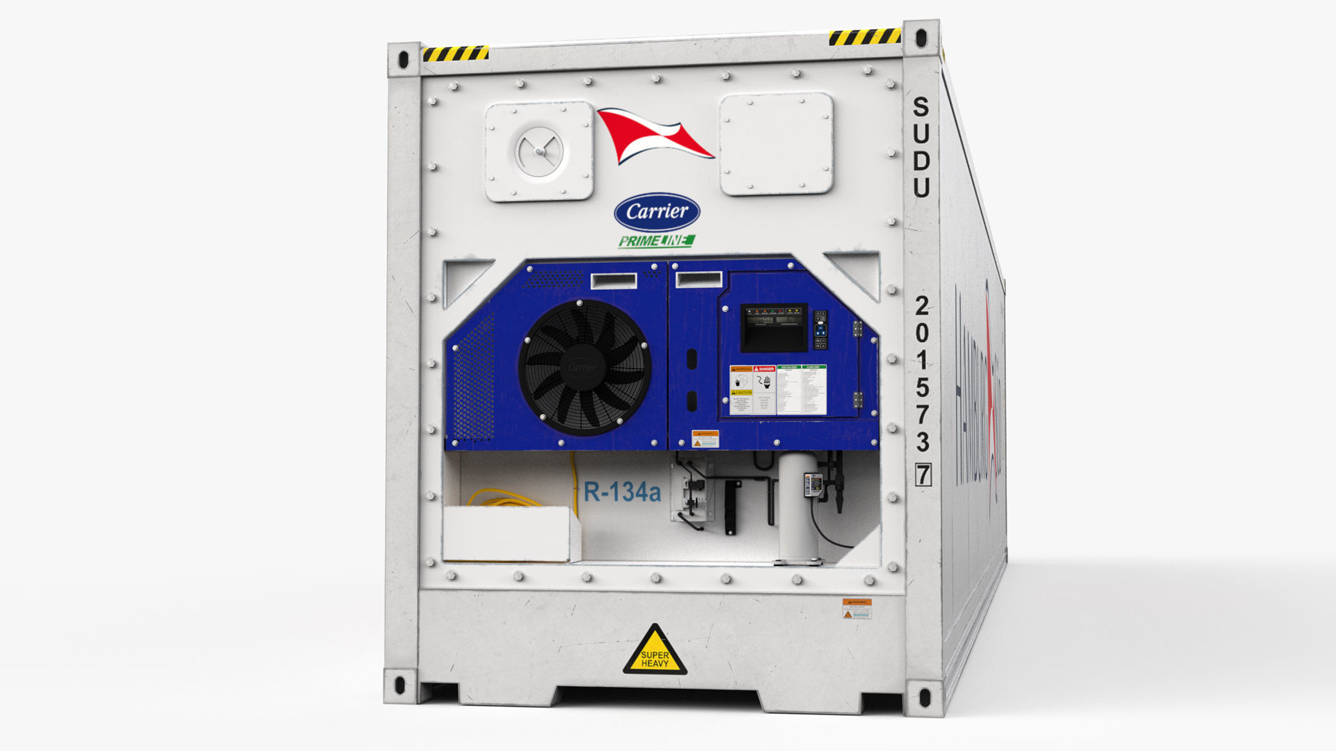 40ft  HAMBURG SUD Container Reefer CARRIER  3D model_2