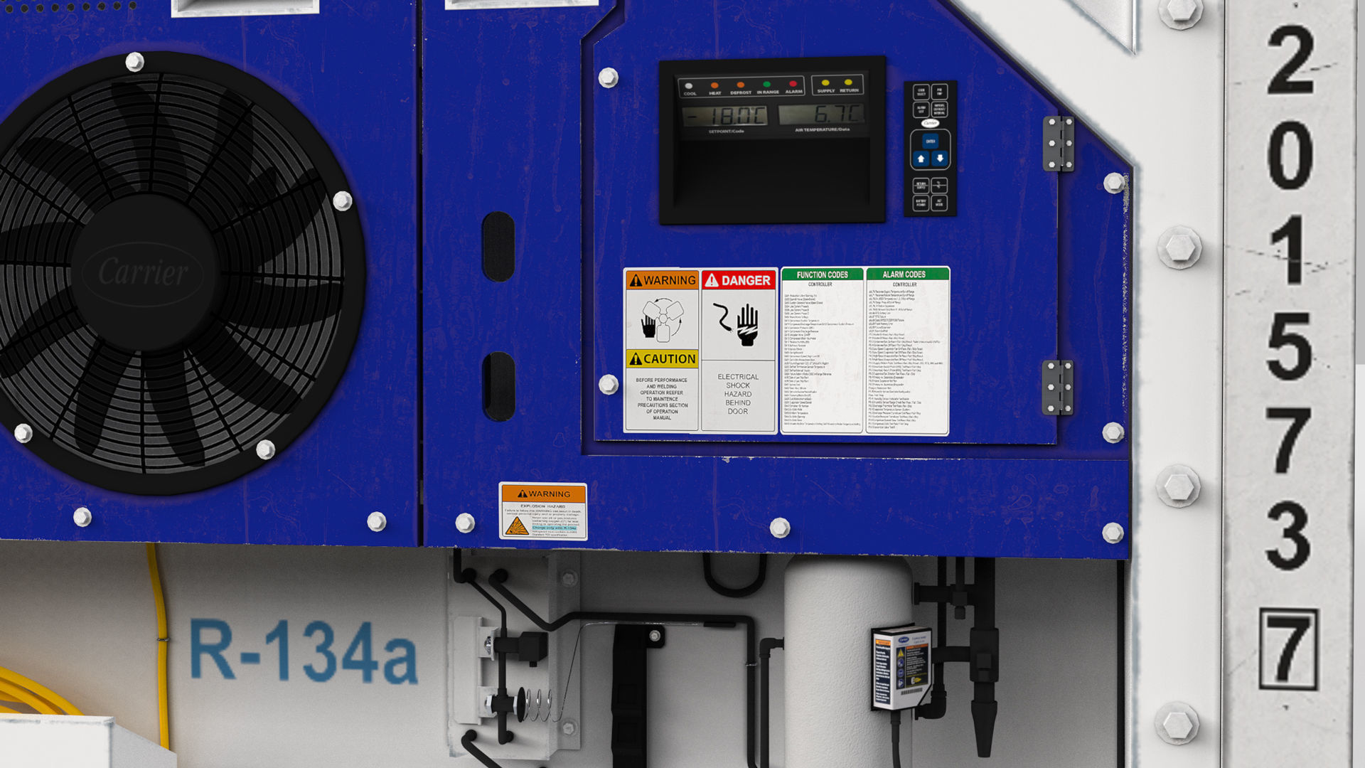 40ft  HAMBURG SUD Container Reefer CARRIER  3D model_8