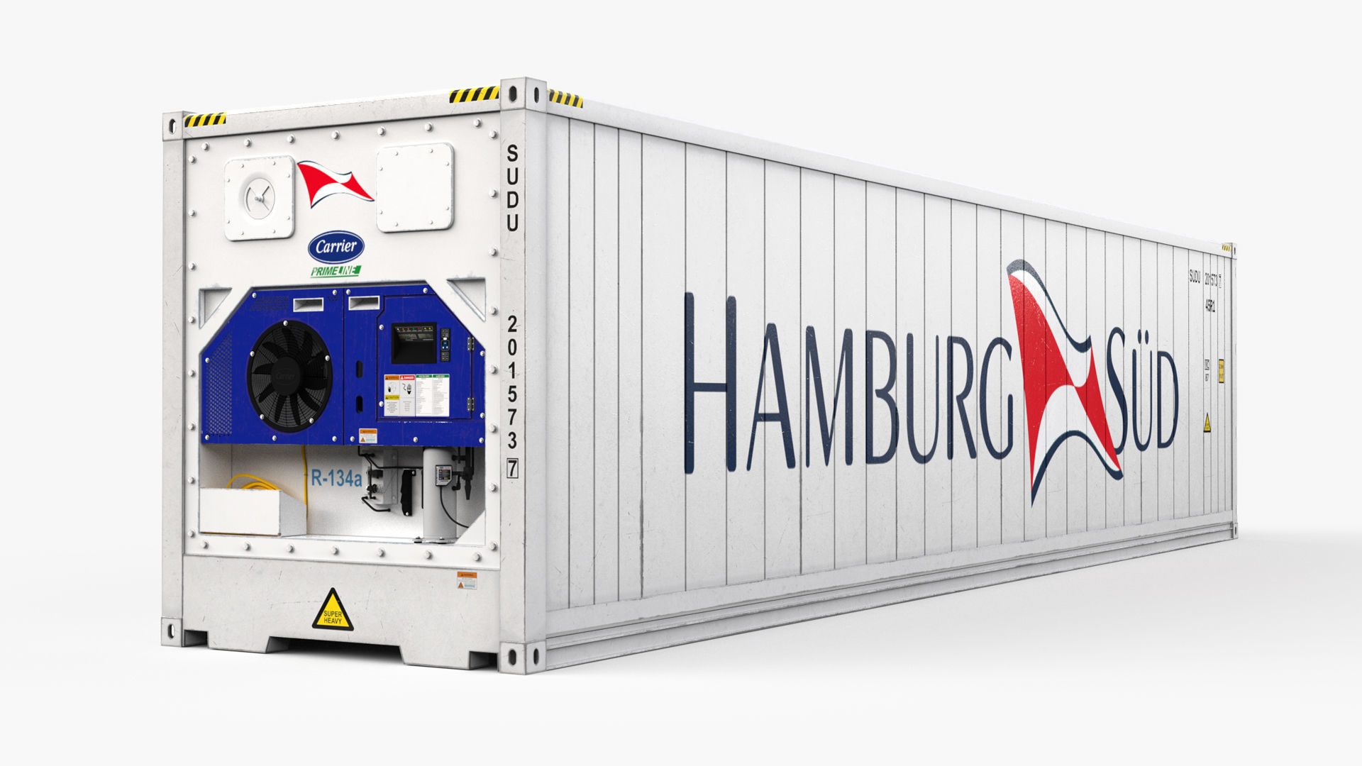 40ft  HAMBURG SUD Container Reefer CARRIER  3D model_1