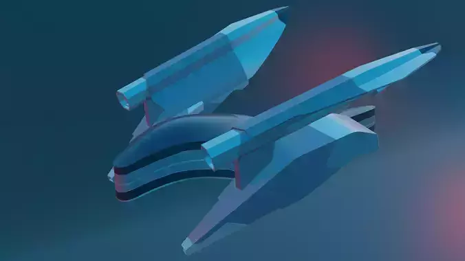 Futuristic Sci-Fi Aircraft Model