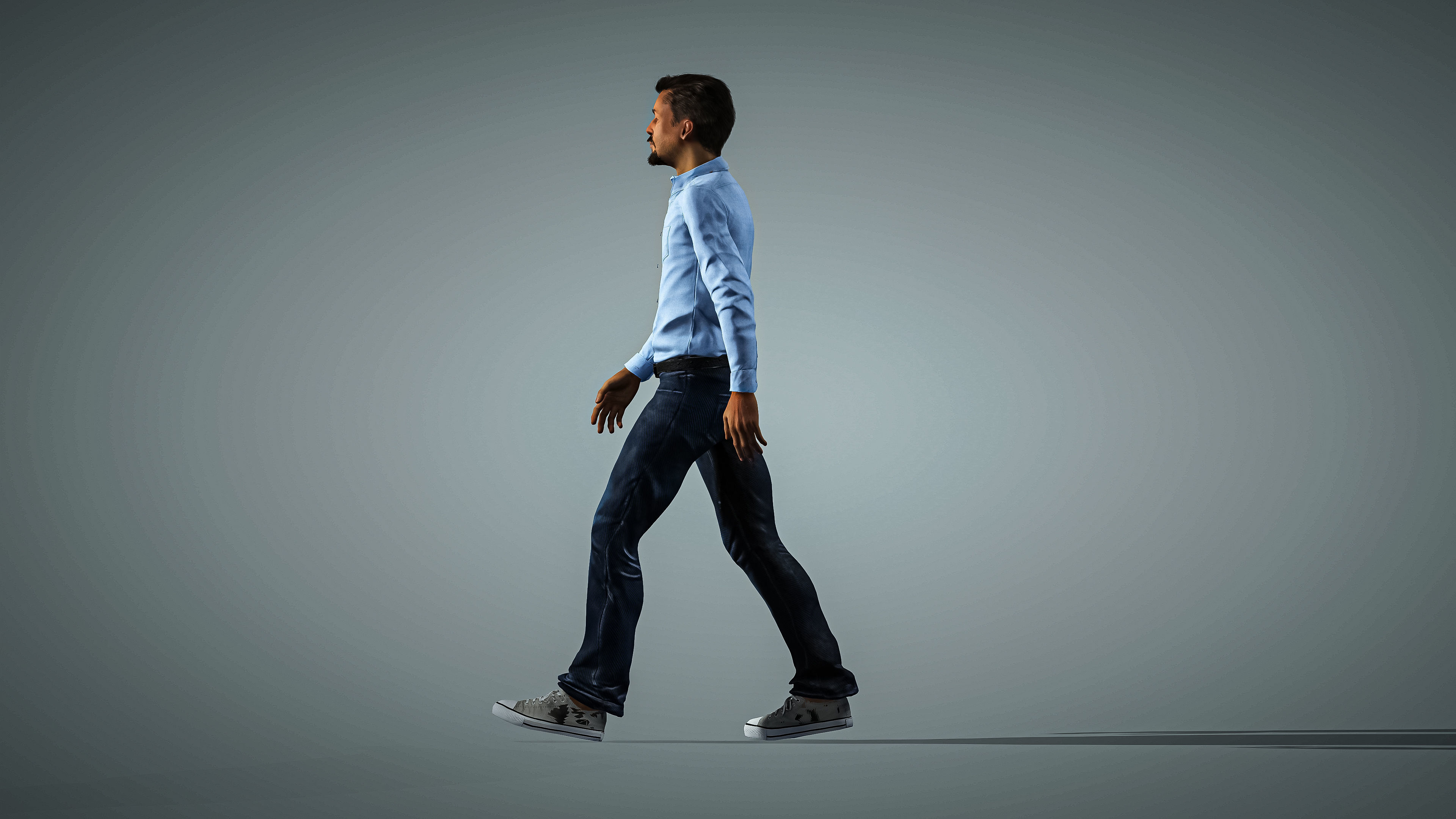 High Quality Male Middle East Indian Low-poly 3D model_8