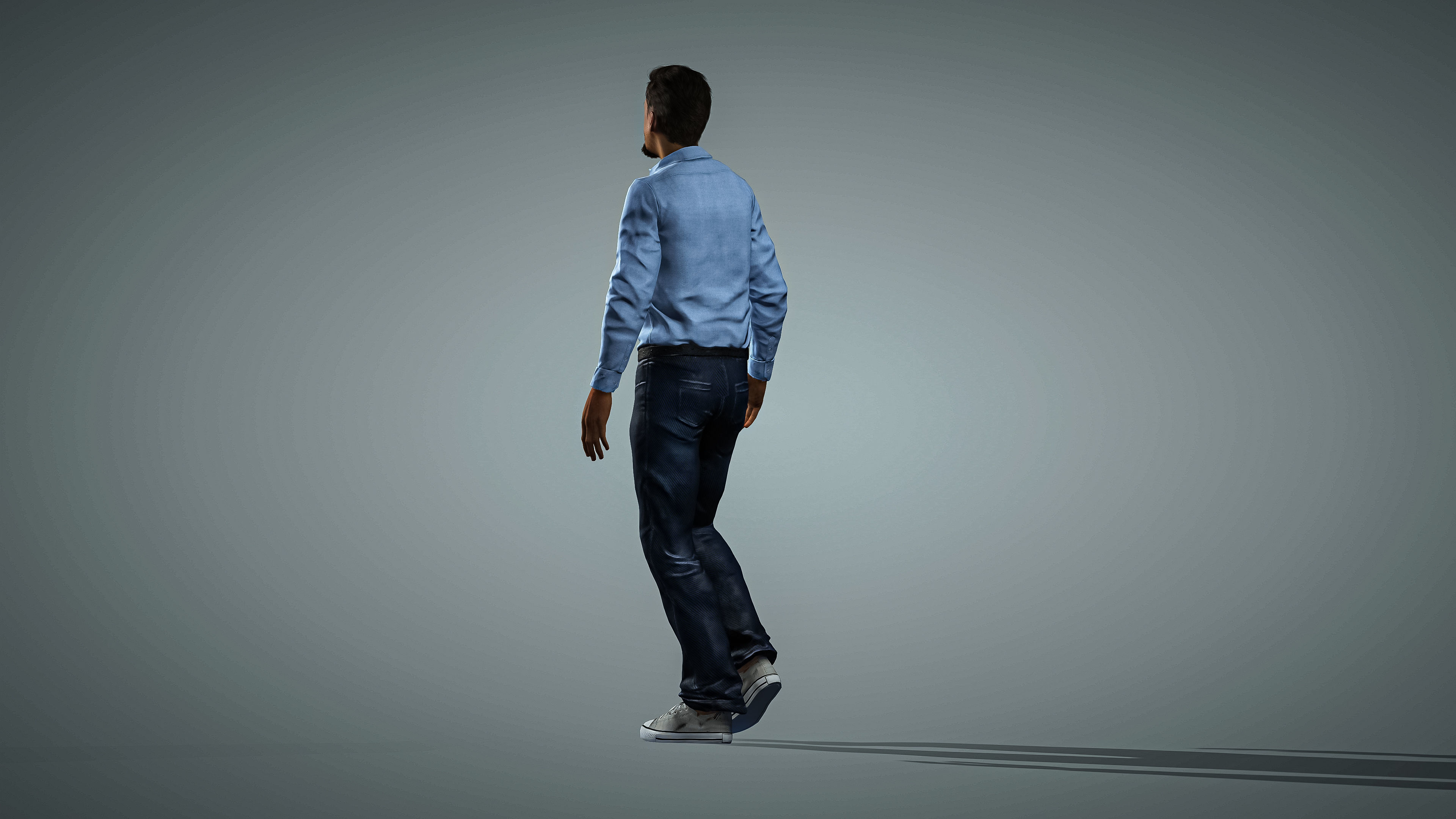 High Quality Male Middle East Indian Low-poly 3D model_10