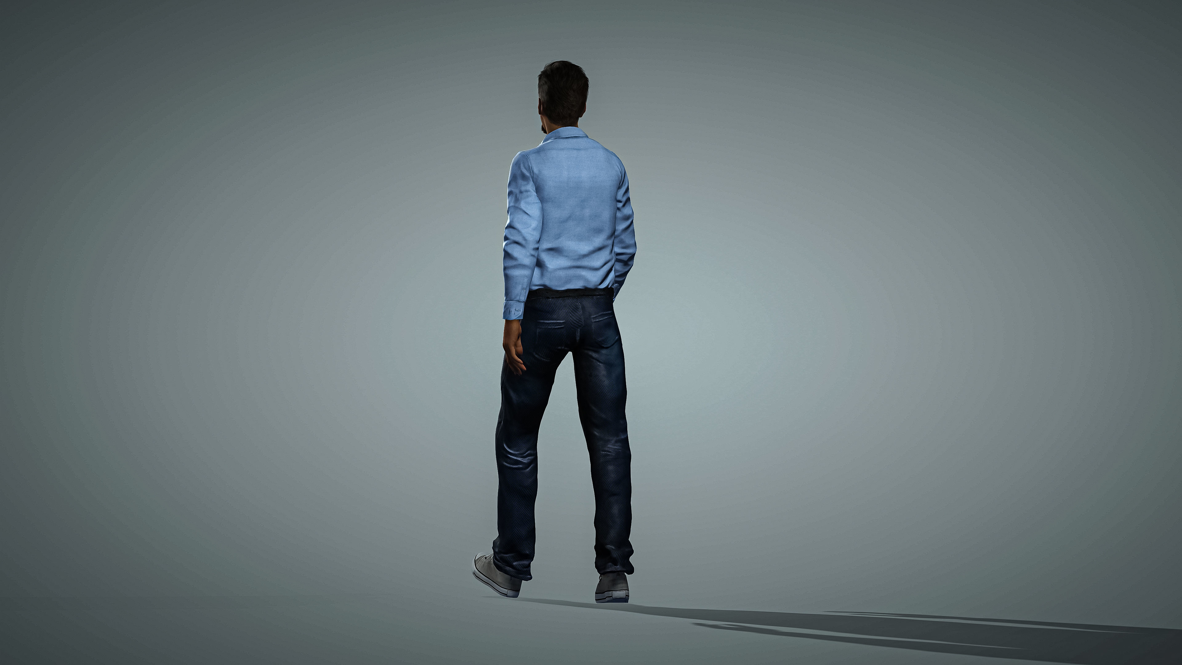 High Quality Male Middle East Indian Low-poly 3D model_11