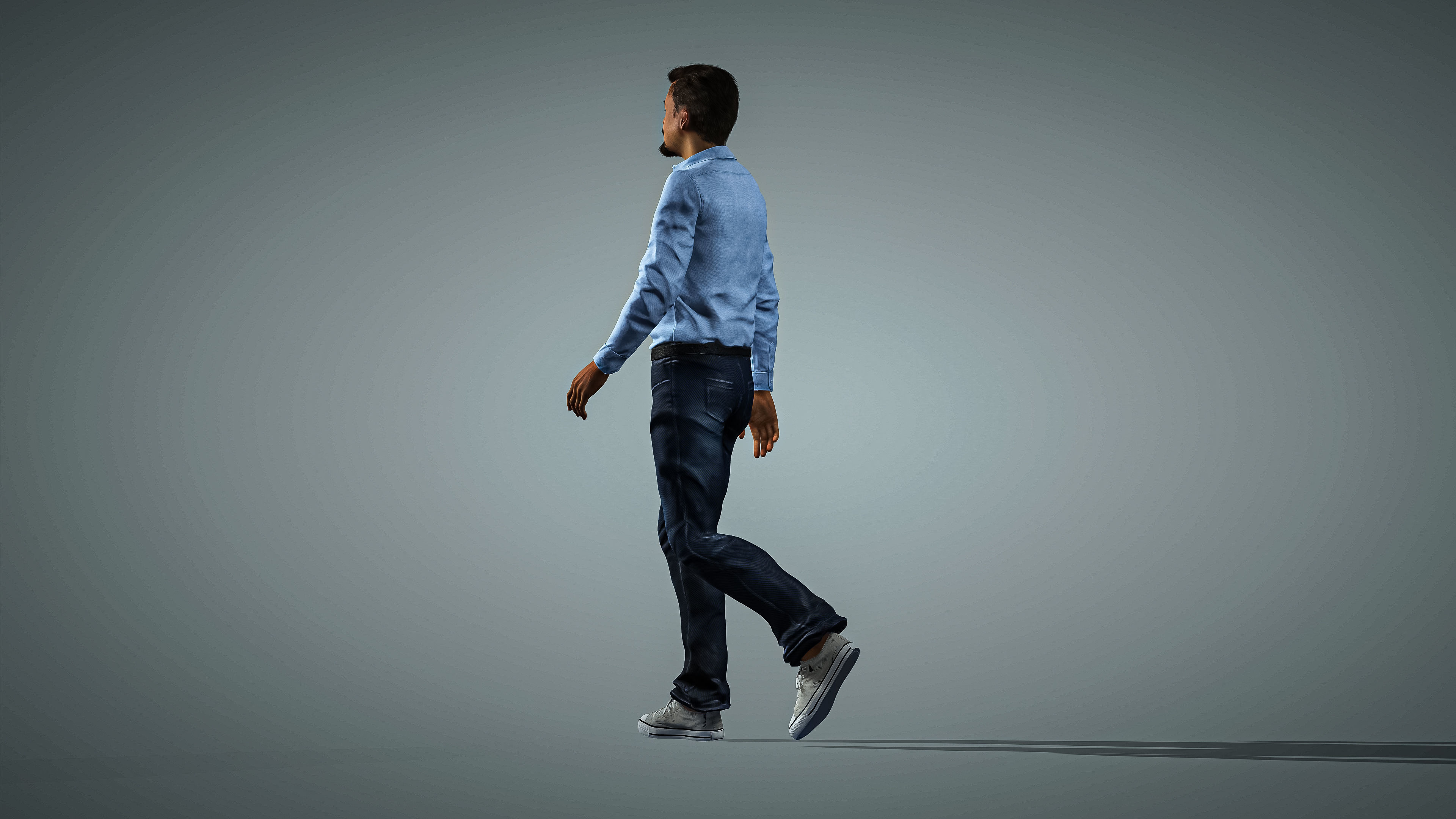 High Quality Male Middle East Indian Low-poly 3D model_9