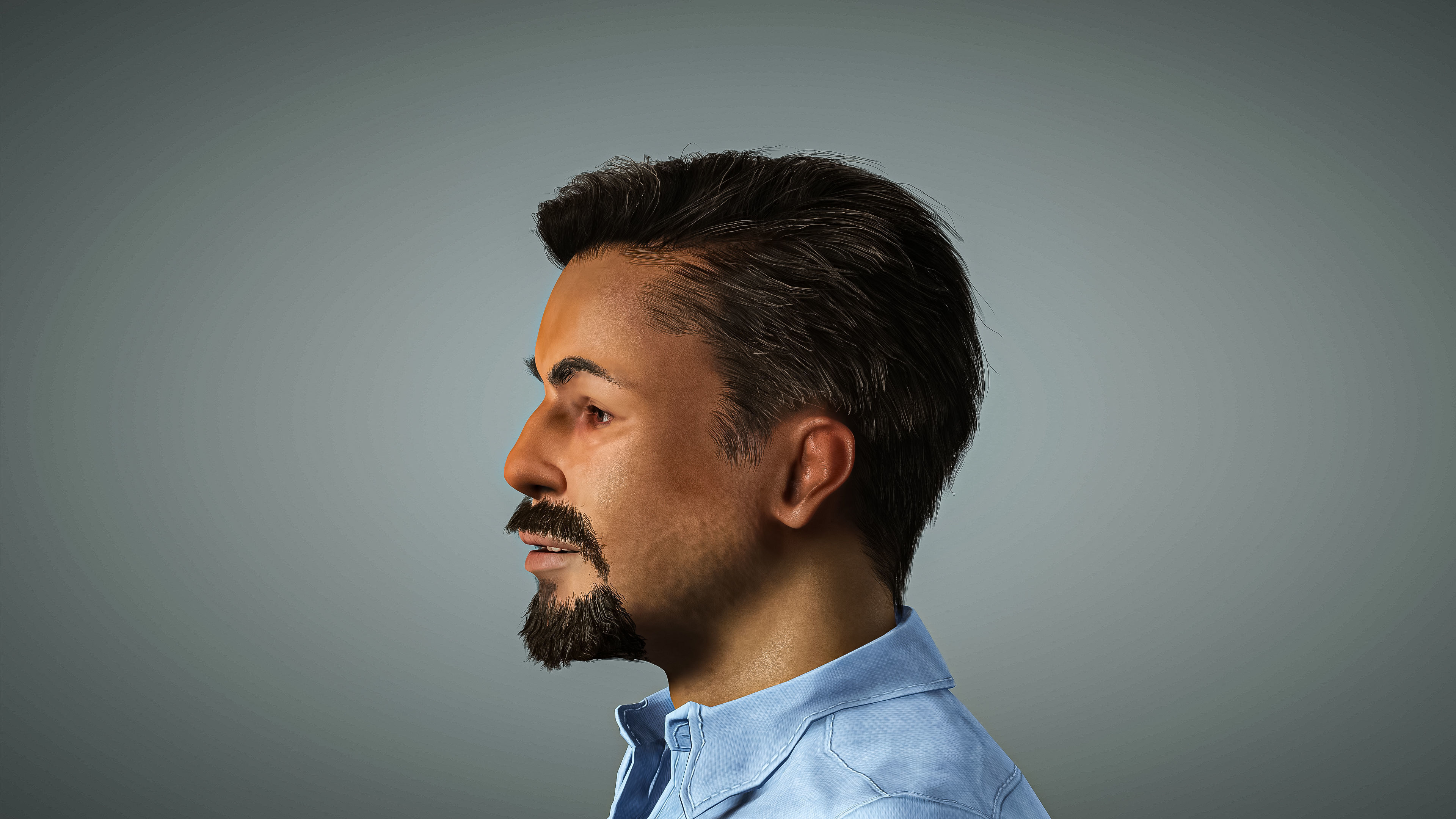 High Quality Male Middle East Indian Low-poly 3D model_14