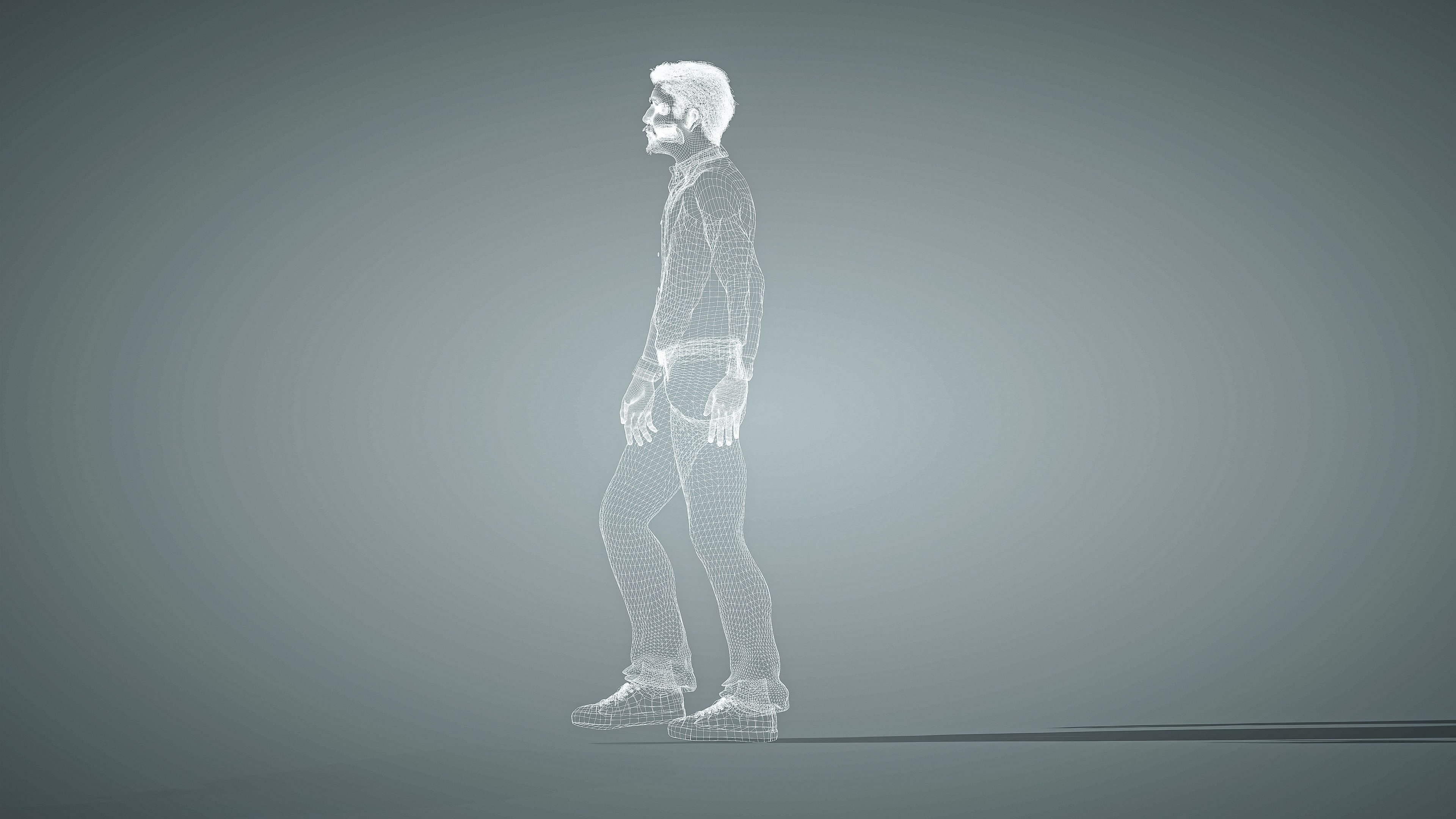 High Quality Male Middle East Indian Low-poly 3D model_27