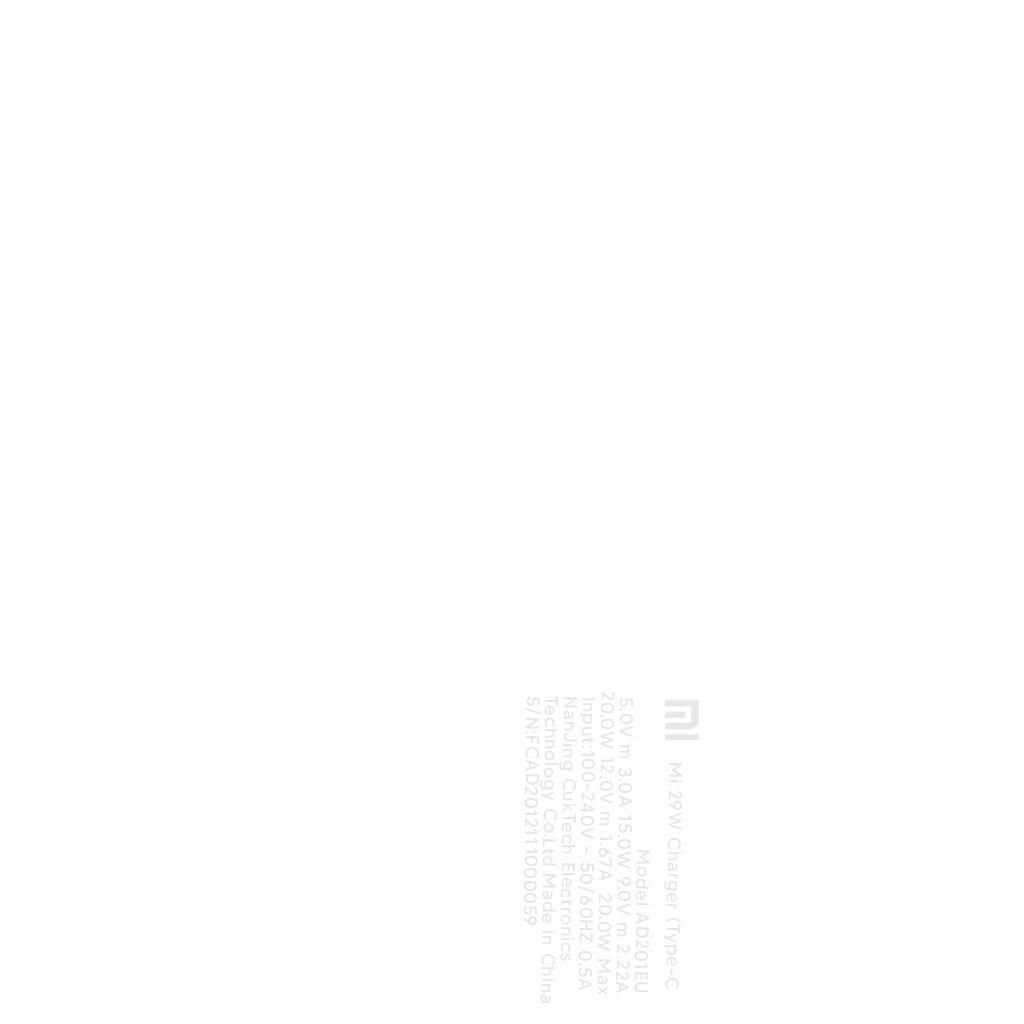 Xiaomi Mi 20W Charger USB-C EU Low-poly 3D model_8