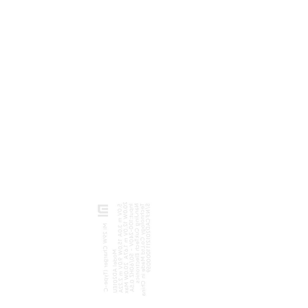 Xiaomi Mi 20W Charger USB-C EU Low-poly 3D model_11