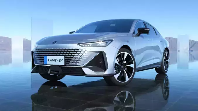 ChangAn UNI-V 2022 with interior Low-poly 3D model