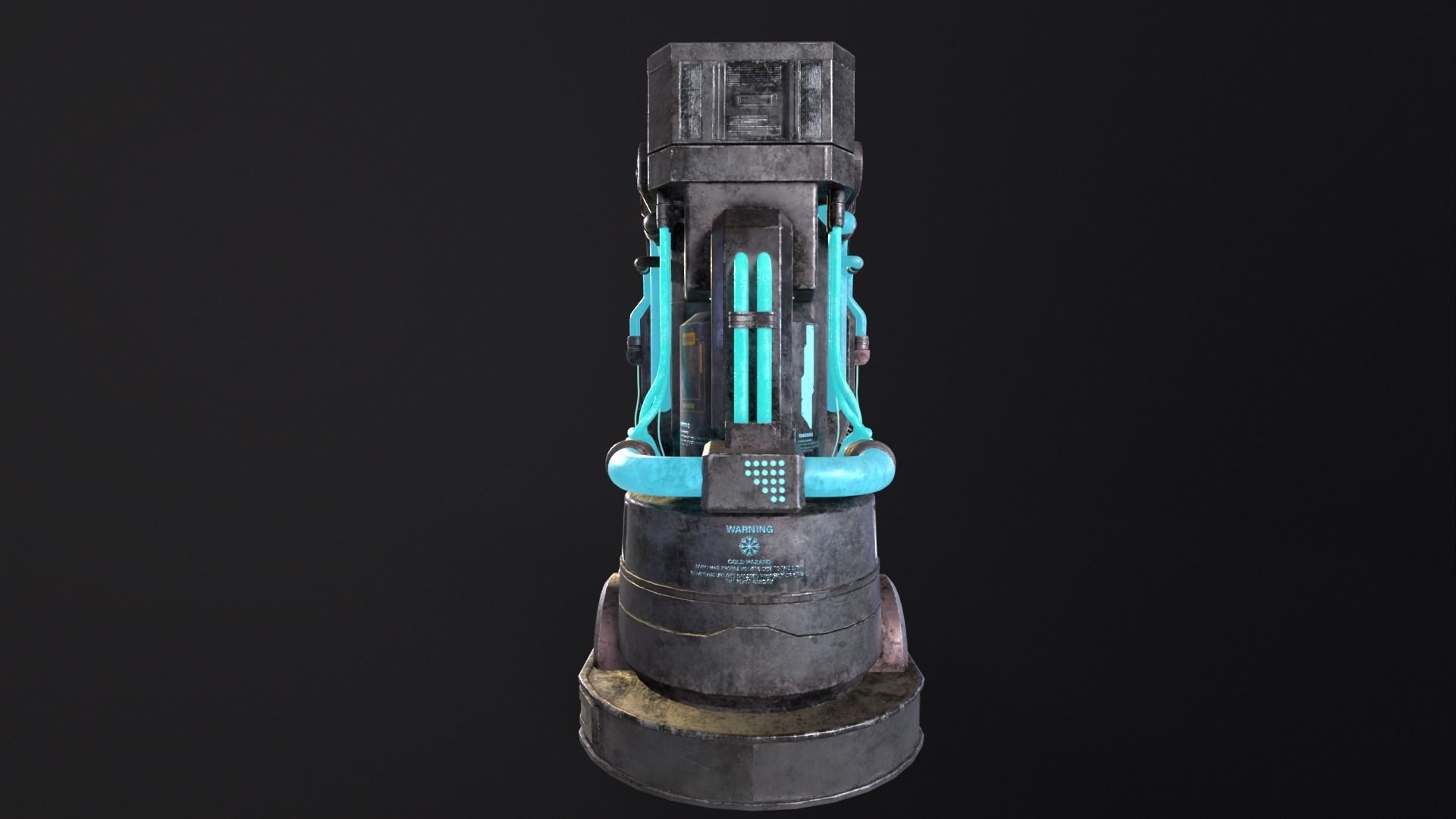 Cryopod Stasis Tube Low-poly 3D model_12