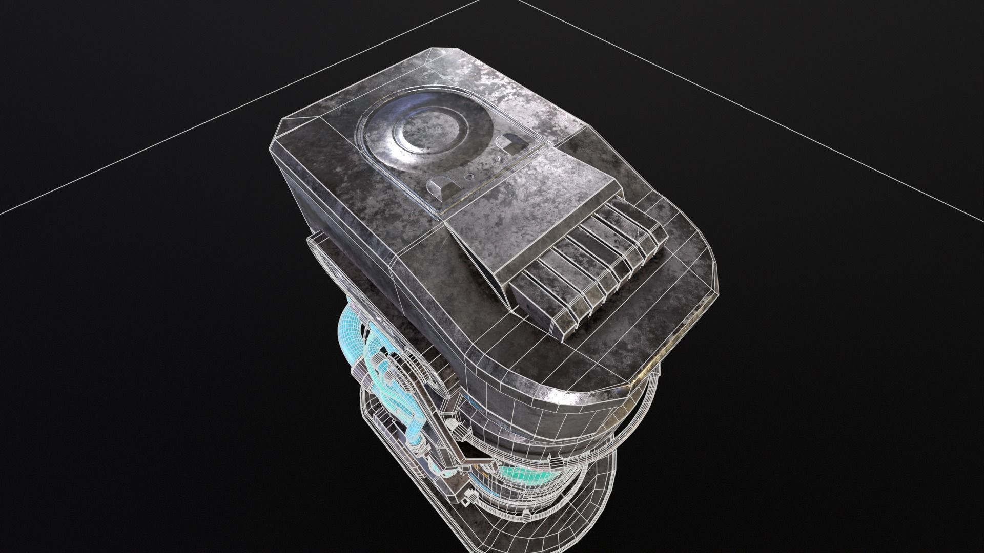 Cryopod Stasis Tube Low-poly 3D model_19