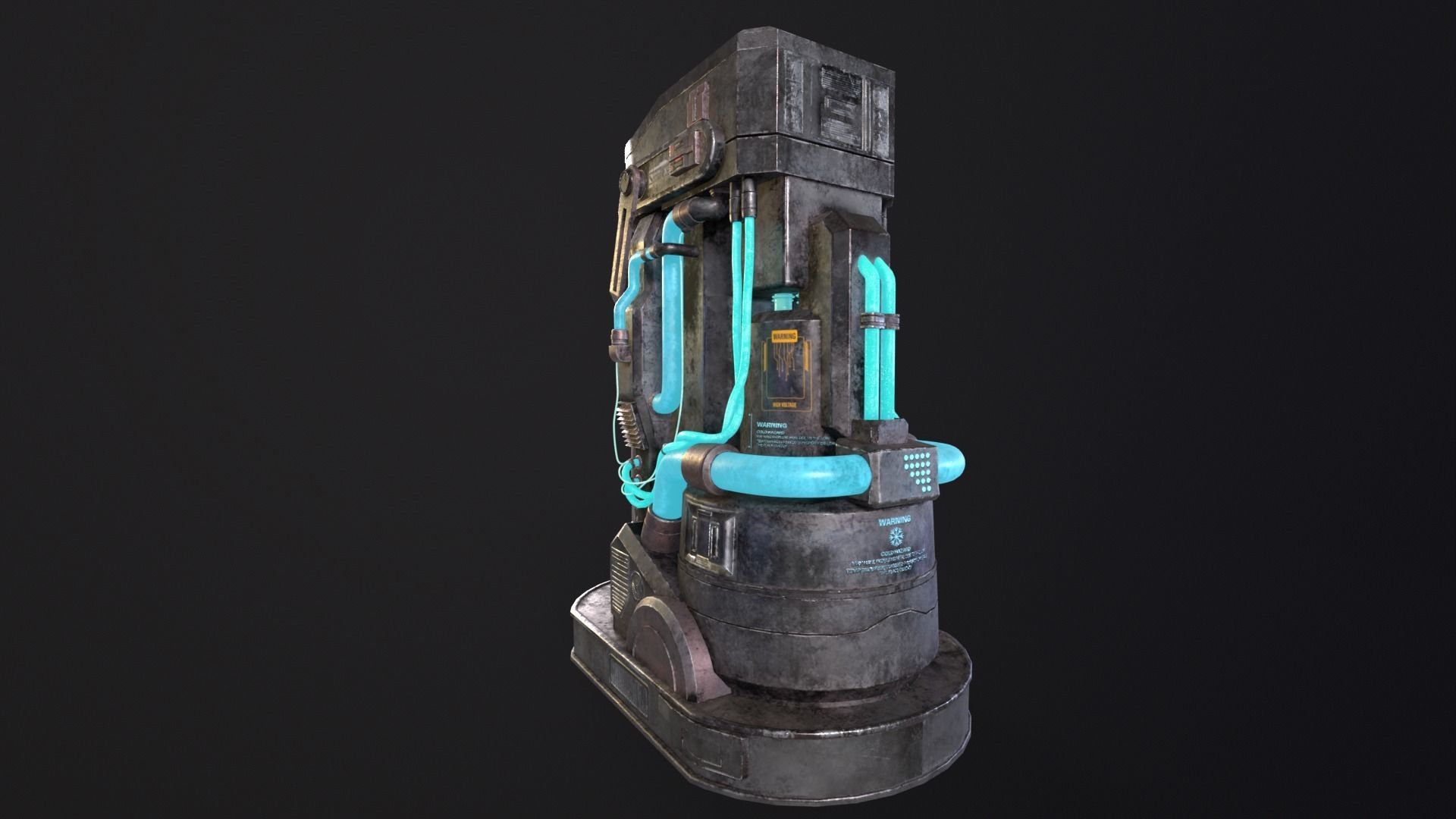 Cryopod Stasis Tube Low-poly 3D model_10