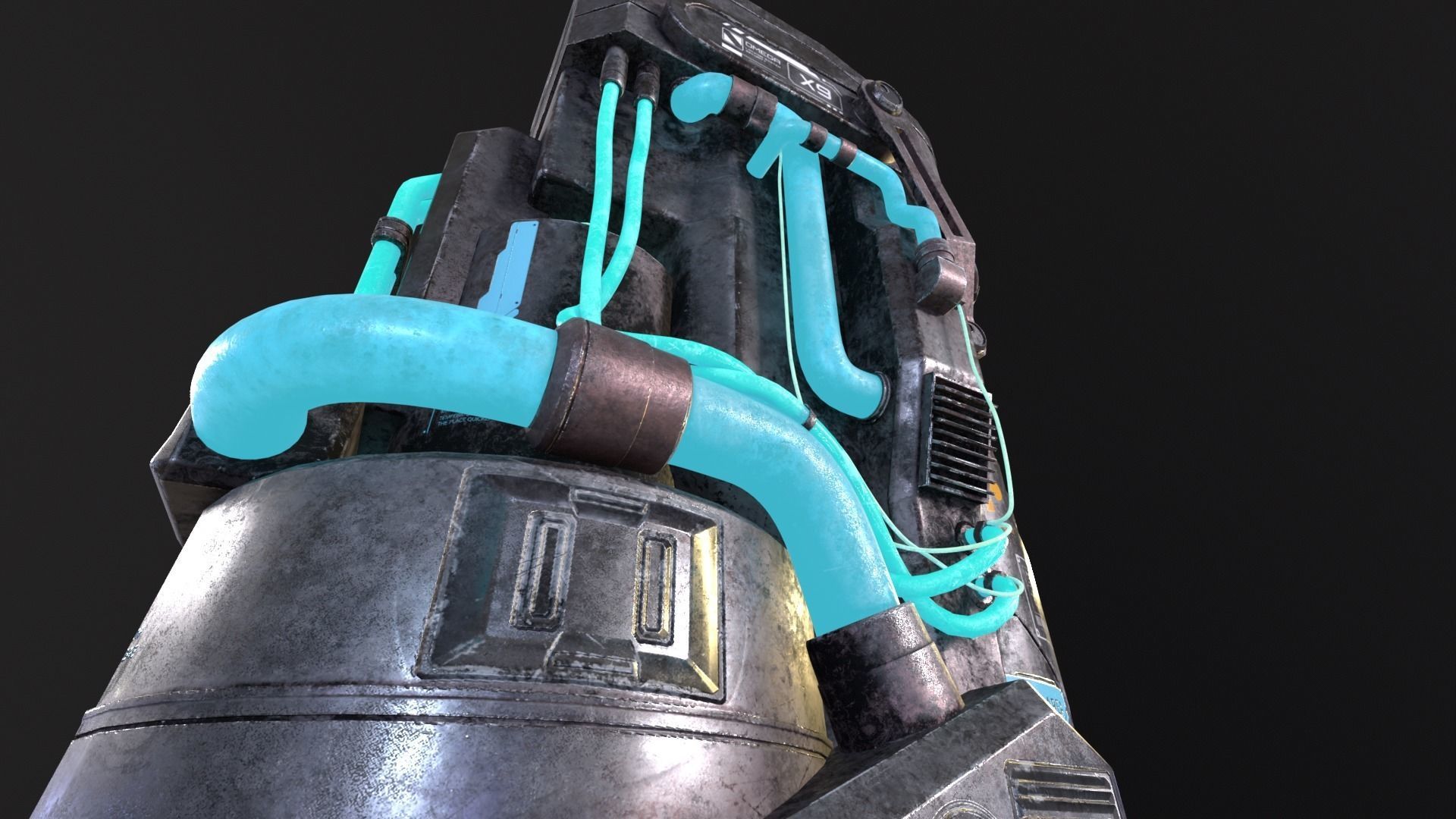 Cryopod Stasis Tube Low-poly 3D model_16