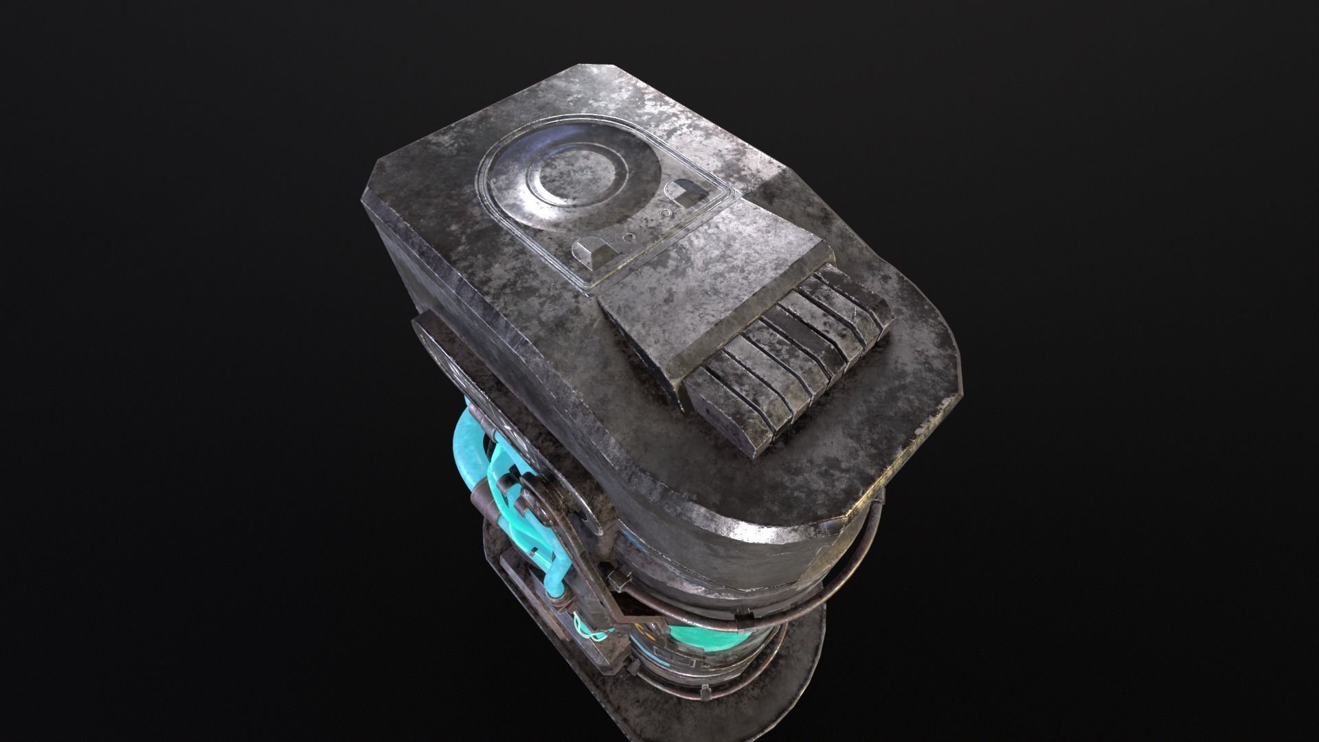 Cryopod Stasis Tube Low-poly 3D model_18