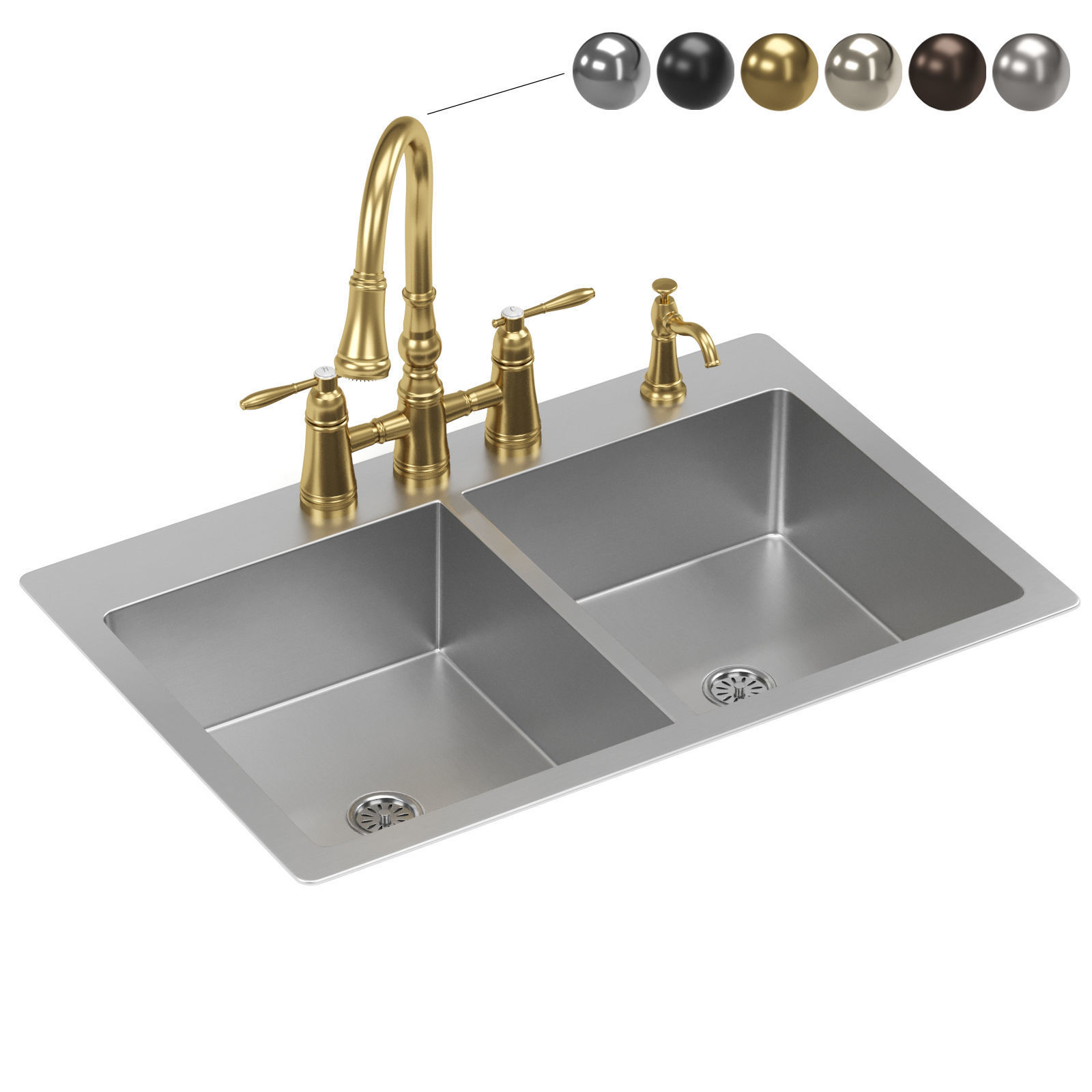 MOEN kitchen sink GS202684 3D model_1
