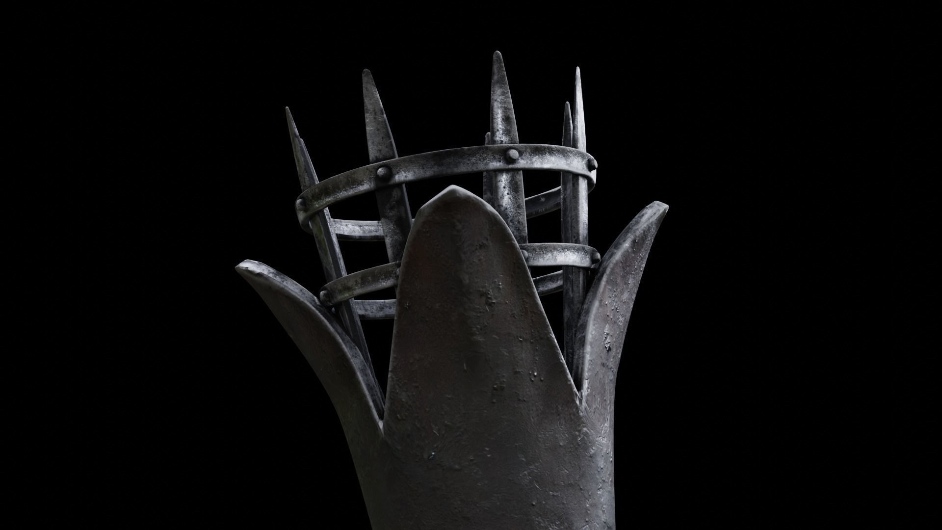 Torch medieval Prop PBR Free low-poly 3D model_5