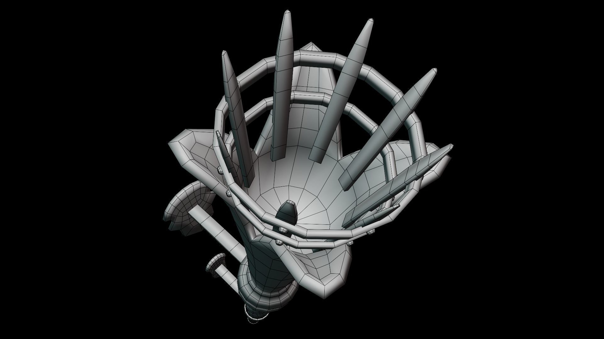 Torch medieval Prop PBR Free low-poly 3D model_9