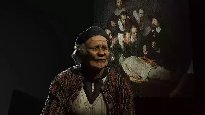 Rembrandt High quality character full Rigged and Animated 3D 3D model