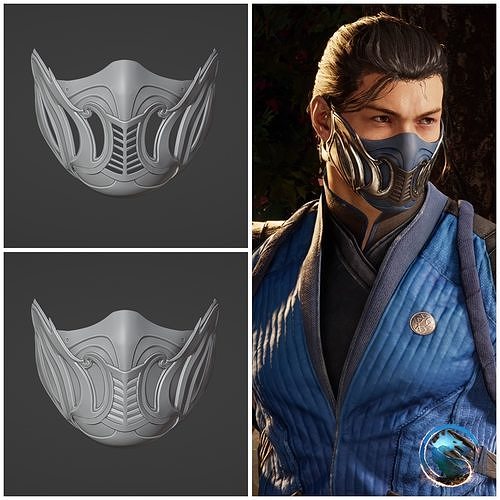 Sub Zero mask from MK1 - Snow Summoner 3D print model