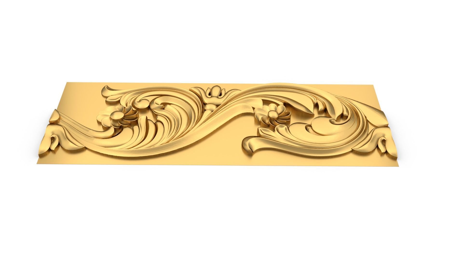 Classic carved decor ornament 369 3D model_3