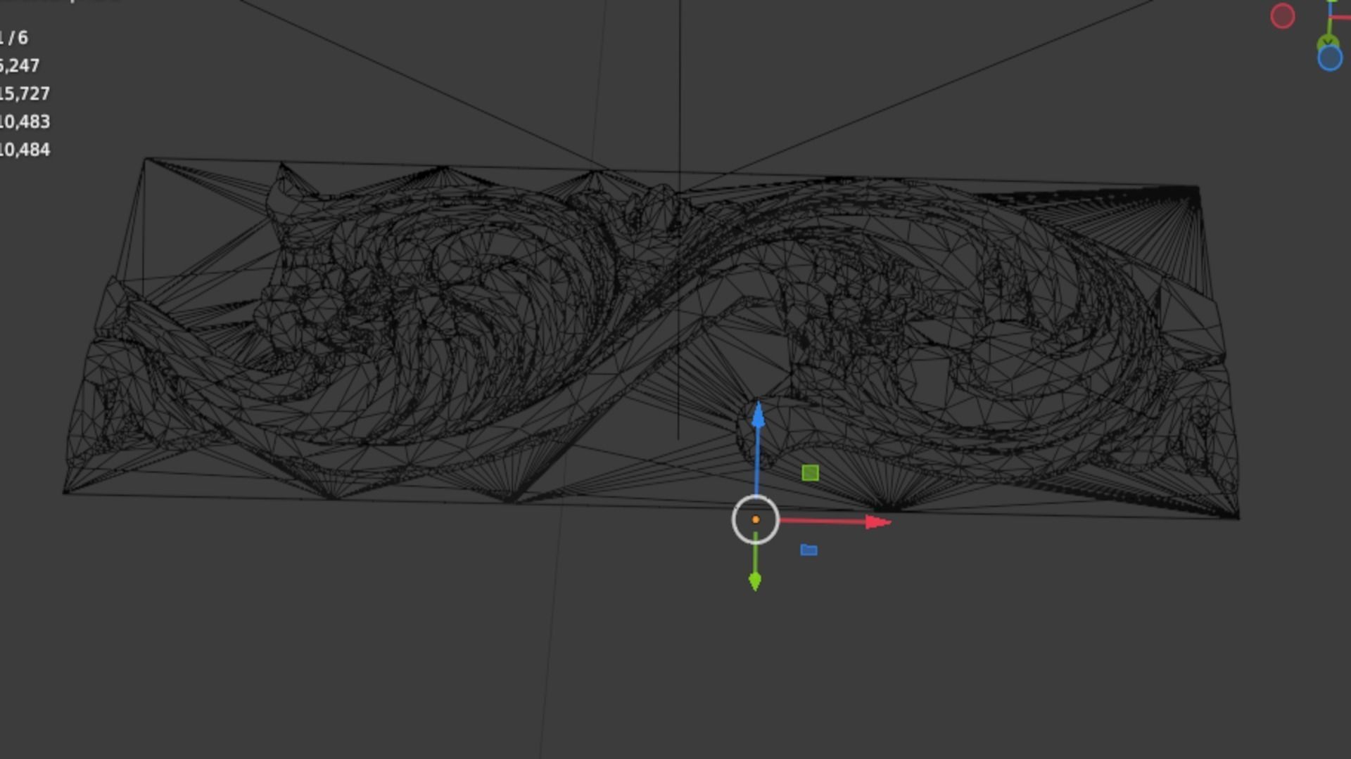 Classic carved decor ornament 369 3D model_7