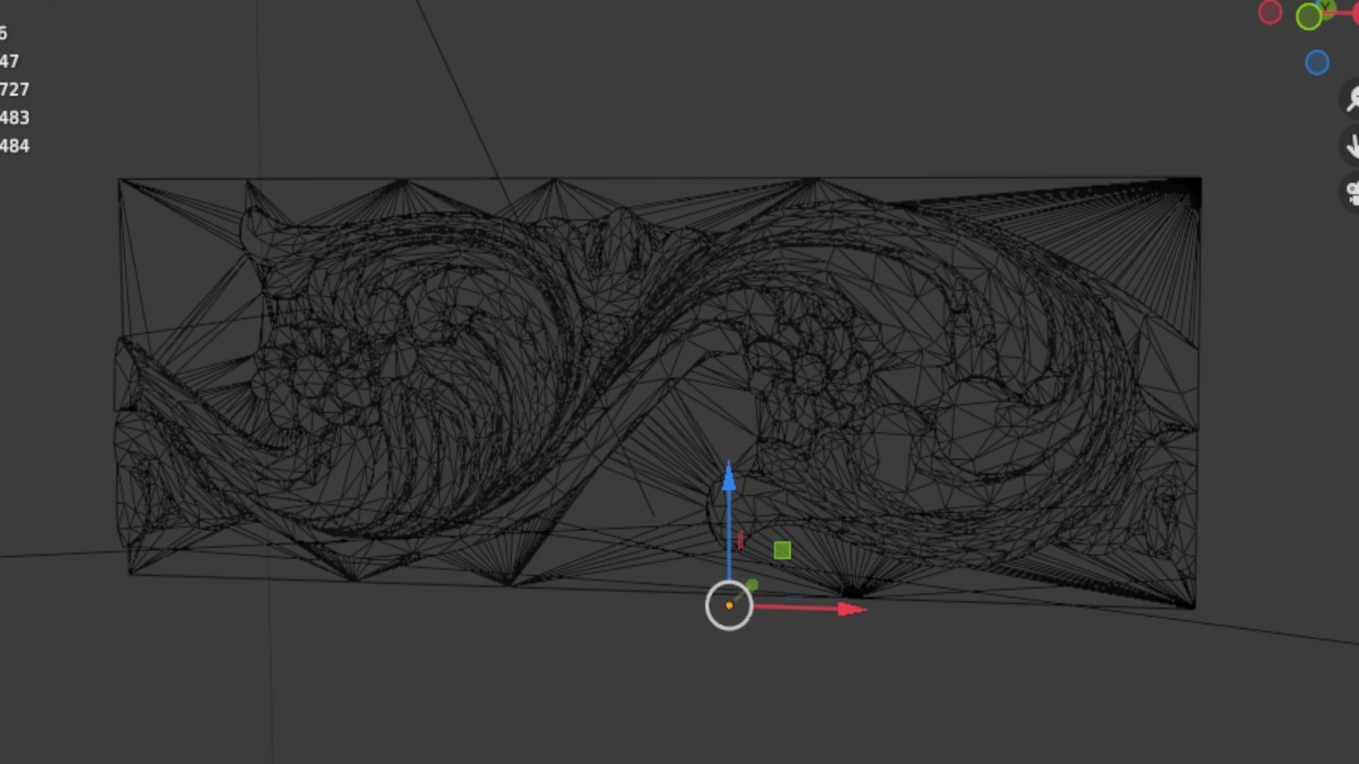 Classic carved decor ornament 369 3D model_6