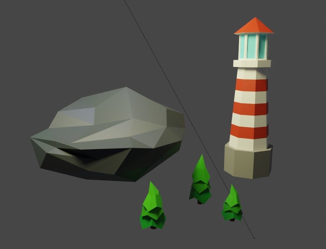 Lighthouse Free low-poly 3D model_5