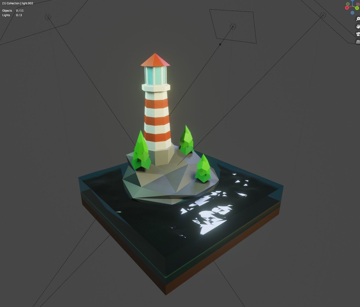 Lighthouse Free low-poly 3D model_2