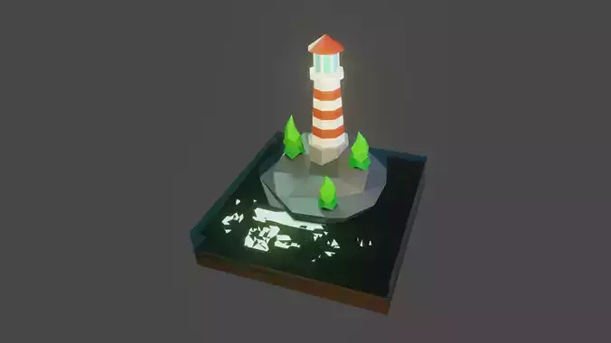 Lighthouse Free low-poly 3D model