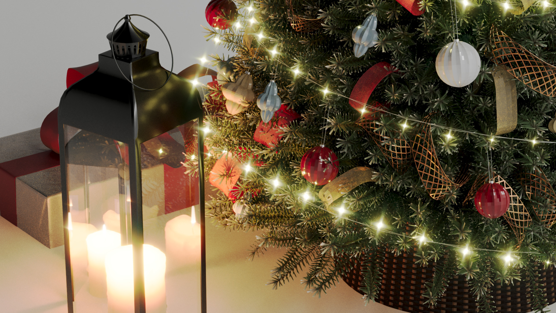 Realistic Christmas Tree with Decorations 3D Model 3D model_2