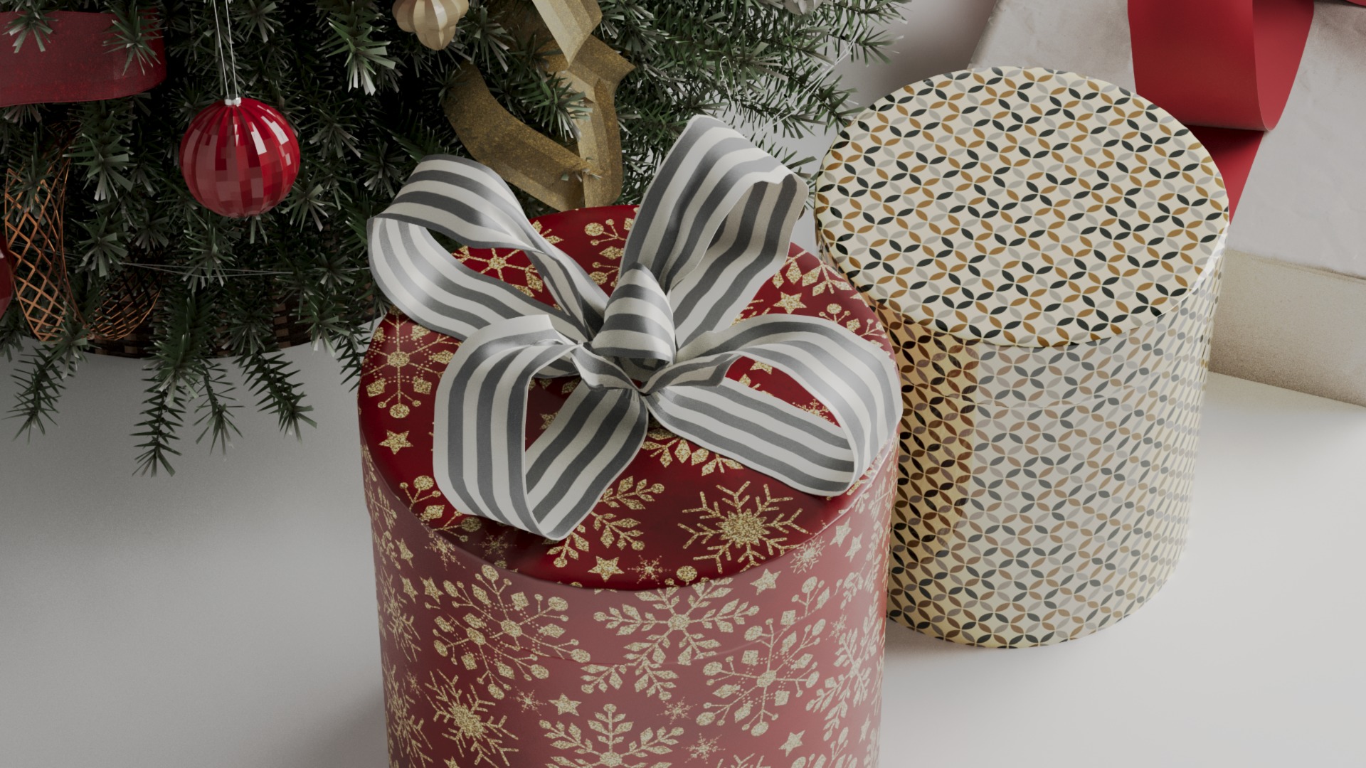 Realistic Christmas Tree with Decorations 3D Model 3D model_48