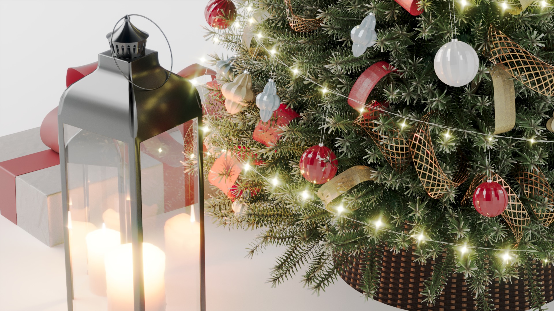 Realistic Christmas Tree with Decorations 3D Model 3D model_34